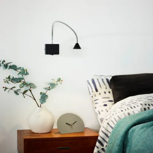 Lucide Buddy fekete-króm LED fali lámpa (LUC-18293/03/30) LED 1 izzós IP20