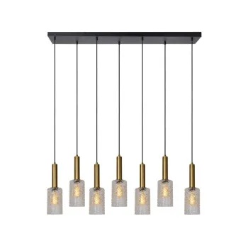 Lucide Coralie arany-átlátszó függesztett lámpa (LUC-45498/07/60) E27 7 izzós IP20