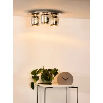 Lucide Eryn króm-arany mennyezeti lámpa (LUC-70184/03/11) G9 3 izzós IP20