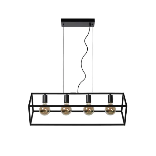 Lucide Fabian fekete függesztett lámpa (LUC-00425/04/30) E27 4 izzós IP20