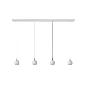 Lucide Favori fehér-sárgaréz függesztett lámpa (LUC-09434/04/31) GU10 4 izzós IP20