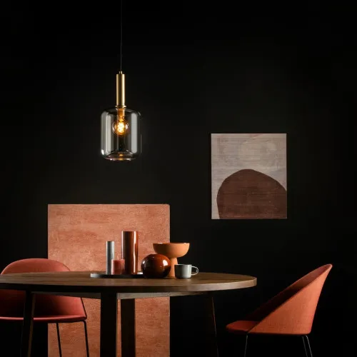 Lucide Joanet arany-szürke függesztett lámpa (LUC-45494/01/65) E27 1 izzós IP20