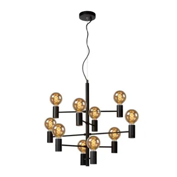 Lucide Leanne fekete függesztett lámpa (LUC-21421/10/30) E27 10 izzós IP20