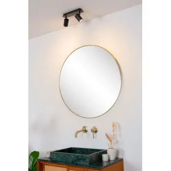 Lucide Lennert fekete fürdőszobai mennyezeti spotlámpa (LUC-26958/10/30) GU10 2 izzós IP44