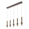 Lucide Margary barna-arany LED függesztett lámpa (LUC-24402/30/96) LED 5 izzós IP20