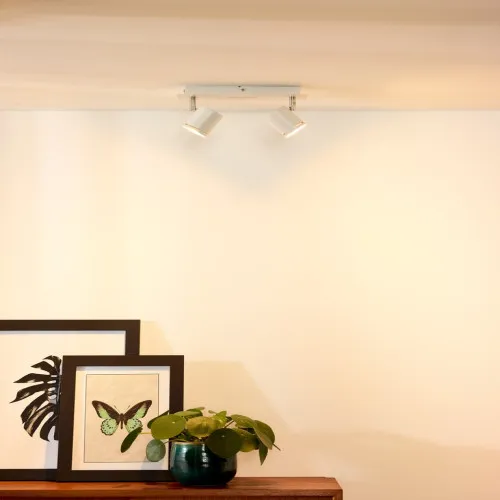 Lucide Rilou fehér-króm mennyezeti spotlámpa (LUC-26994/10/31) GU10 (ES111) 2 izzós IP20