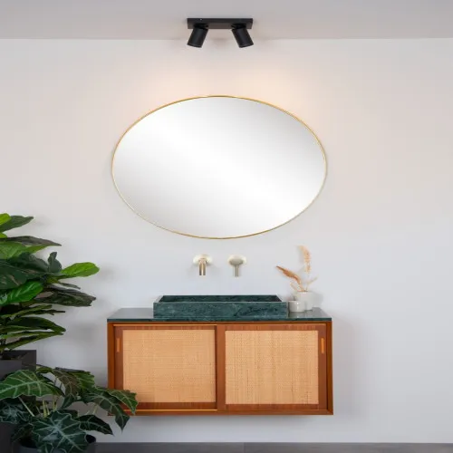 Lucide Taylor fekete fürdőszobai mennyezeti spotlámpa (LUC-09930/10/30) GU10 2 izzós IP44