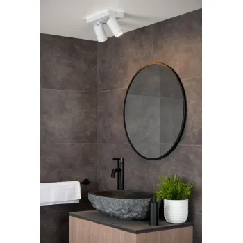 Lucide Taylor fehér fürdőszobai mennyezeti spotlámpa (LUC-09930/10/31) GU10 2 izzós IP44