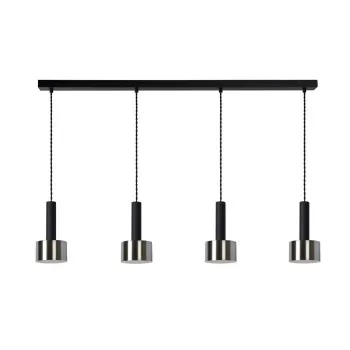 Lucide Teun fekete függesztett lámpa (LUC-45471/04/30) E27 4 izzós IP20