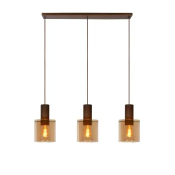 Lucide Toledo borostyán-réz függesztett lámpa (LUC-74405/03/62) E27 3 izzós IP20