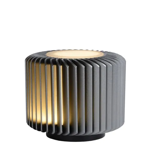 Lucide Turbin szürke-fekete LED asztali lámpa (LUC-26500/05/36) LED 1 izzós IP20