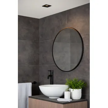 Lucide Ziva fekete fürdőszobai mennyezeti spotlámpa (LUC-09924/01/30) GU10 1 izzós IP44