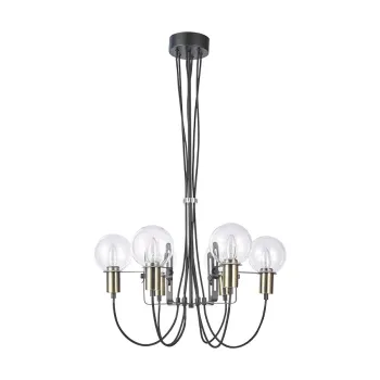 Luxera Abrazo antik réz-átlátszó csillár (LUX-64400) E14 6 izzós IP20