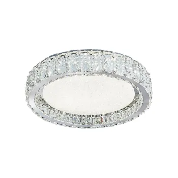 Luxera Alluria króm-átlátszó kristály LED mennyezeti lámpa (LUX-62437) LED 1 izzós IP20
