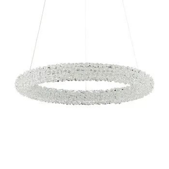 Luxera Almeda króm-átlátszó kristály LED függesztett lámpa (LUX-64391) LED 1 izzós IP20