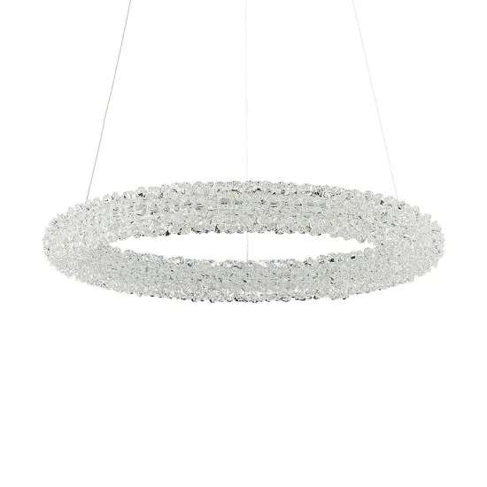 Luxera Almeda króm-átlátszó kristály LED függesztett lámpa (LUX-64391) LED 1 izzós IP20