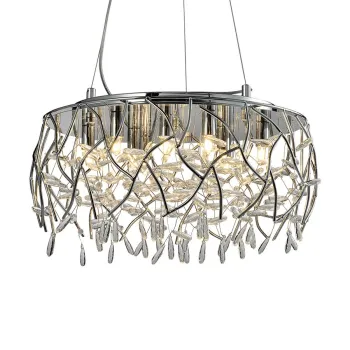 Luxera Amato króm-átlátszó függesztett lámpa (LUX-46121) G9 6 izzós IP20