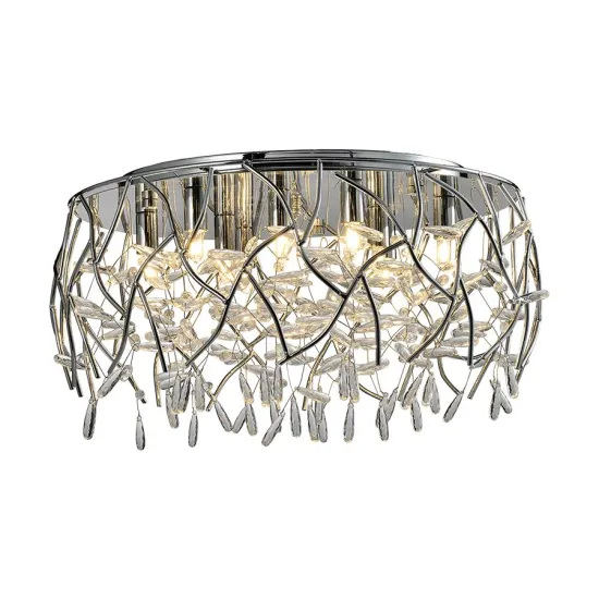 Luxera Amato króm-átlátszó mennyezeti lámpa (LUX-46122) G9 6 izzós IP20