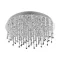 Luxera Darzeda króm-átlátszó kristály mennyezeti lámpa (LUX-64395) GU10 7 izzós IP20