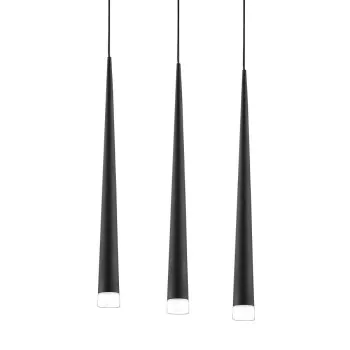 Luxera Ebony króm-fekete függesztett lámpa (LUX-48003) G9 3 izzós IP20