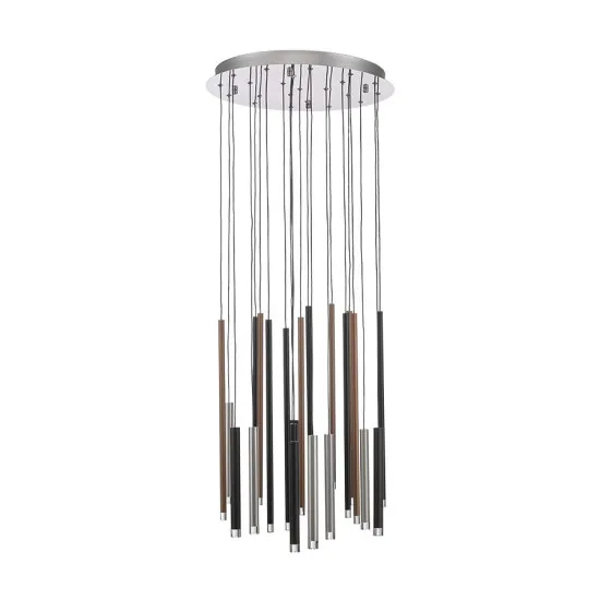 Luxera La króm-barna LED függesztett lámpa (LUX-64405) LED 1 izzós IP20