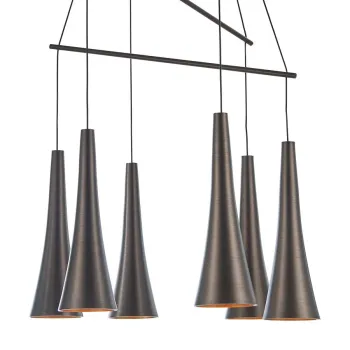 Luxera Madera barna-szürke LED függesztett lámpa (LUX-64412) LED 1 izzós IP20