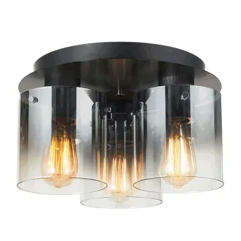 Luxera Moxie fekete-szürke mennyezeti lámpa (LUX-64416) E27 3 izzós IP20