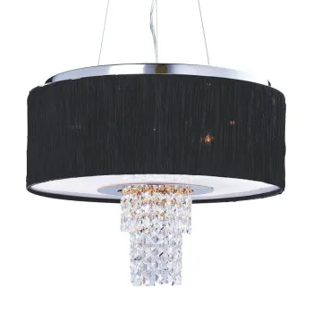 Luxera Pashmina króm-fekete függesztett lámpa (LUX-33501) E14 6 izzós IP20