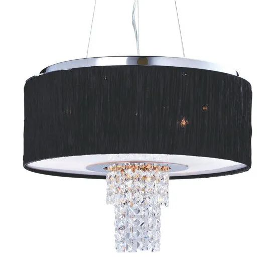 Luxera Pashmina króm-fekete függesztett lámpa (LUX-33501) E14 6 izzós IP20