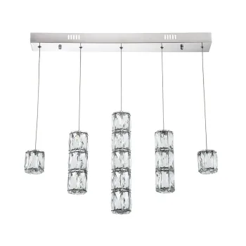 Luxera Polar króm-átlátszó kristály LED függesztett lámpa (LUX-62403) LED 1 izzós IP20