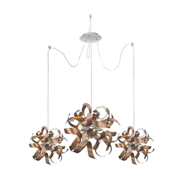 Luxera Ribbon króm-réz függesztett lámpa (LUX-64420) G9 9 izzós IP20 Luxera Ribbon króm-réz függesztett lámpa (LUX-64420) G9 9 izzós IP20