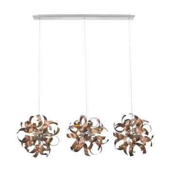 Luxera Ribbon króm-réz függesztett lámpa (LUX-64421) G9 9 izzós IP20 Luxera Ribbon króm-réz függesztett lámpa (LUX-64421) G9 9 izzós IP20