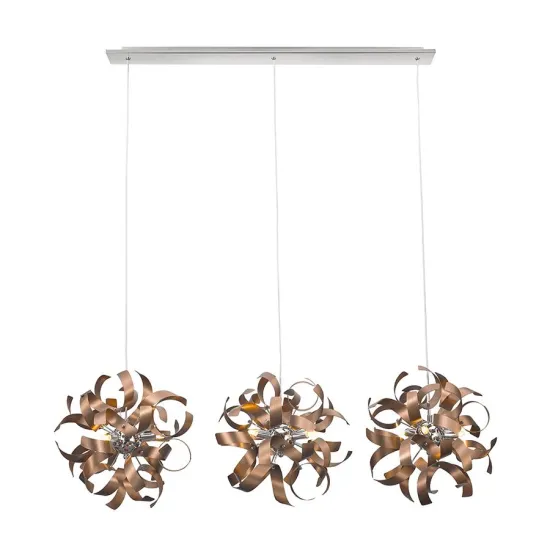 Luxera Ribbon króm-réz függesztett lámpa (LUX-64421) G9 9 izzós IP20 Luxera Ribbon króm-réz függesztett lámpa (LUX-64421) G9 9 izzós IP20