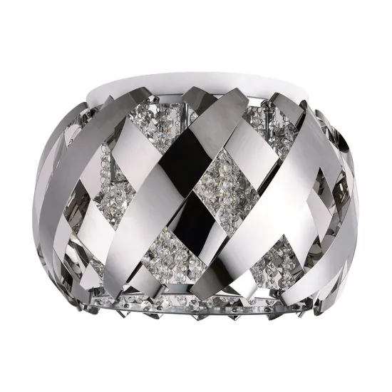 Luxera Stratoss króm-átlátszó kristály mennyezeti lámpa (LUX-46068) G9 6 izzós IP20