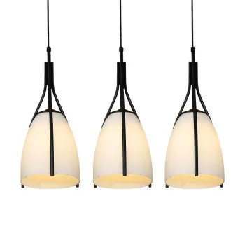 Luxera Zorzo fekete-átlátszó függesztett lámpa (LUX-61302) E27 3 izzós IP20