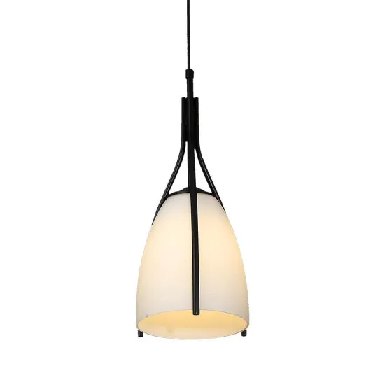 Luxera Zorzo fekete-átlátszó függesztett lámpa (LUX-61303) E27 1 izzós IP20