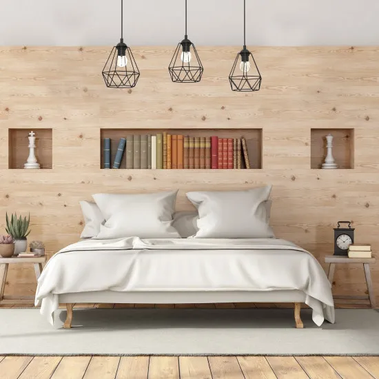 Milagro Acero fekete-barna függesztett lámpa (MIL-MLP7888) E27 3 izzós IP20