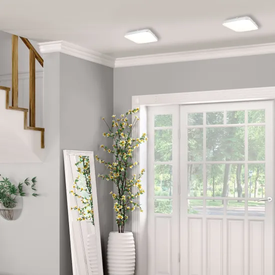 Milagro Ajax fehér-króm LED mennyezeti lámpa (MIL-EK5362) LED 1 izzós IP20