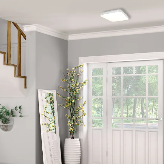 Milagro Ajax fehér-króm LED mennyezeti lámpa (MIL-EK5363) LED 1 izzós IP20
