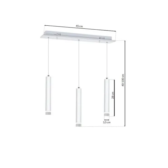 Milagro Alba fehér LED függesztett lámpa (MIL-ML189) LED 1 izzós IP20