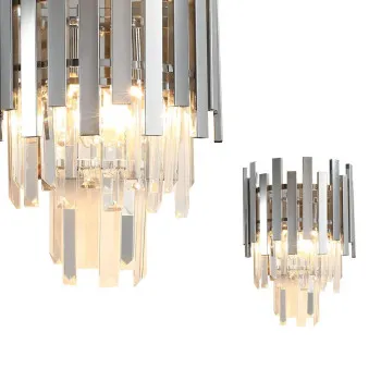 Milagro Aspen króm kristály fali lámpa  (MIL-ML5995) E14 2 izzós IP20