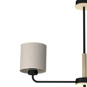 Milagro Atlanta fekete-bézs függesztett lámpa (MIL-MLP7451) E27 3 izzós IP20