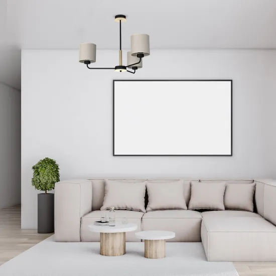 Milagro Atlanta fekete-bézs függesztett lámpa (MIL-MLP7451) E27 3 izzós IP20 Milagro Atlanta fekete-bézs függesztett lámpa (MIL-MLP7451) E27 3 izzós IP20