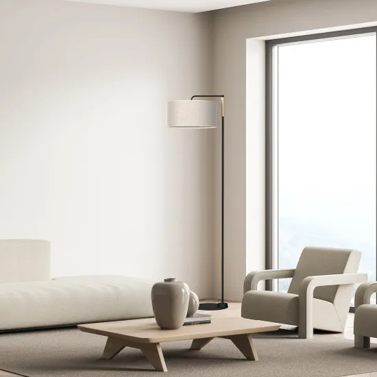 Milagro Atlanta fekete-bézs állólámpa (MIL-MLP7454) E27 1 izzós IP20 Milagro Atlanta fekete-bézs állólámpa (MIL-MLP7454) E27 1 izzós IP20