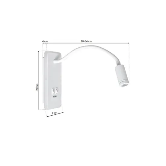 Milagro Base fehér LED fali lámpa  (MIL-ML6349) LED 1 izzós IP20