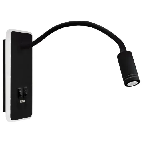 Milagro Base fekete LED fali lámpa  (MIL-ML63500) LED 1 izzós IP20