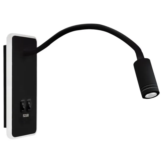 Milagro Base fekete LED fali lámpa  (MIL-ML63500) LED 1 izzós IP20