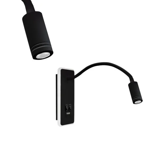 Milagro Base fekete LED fali lámpa  (MIL-ML63500) LED 1 izzós IP20