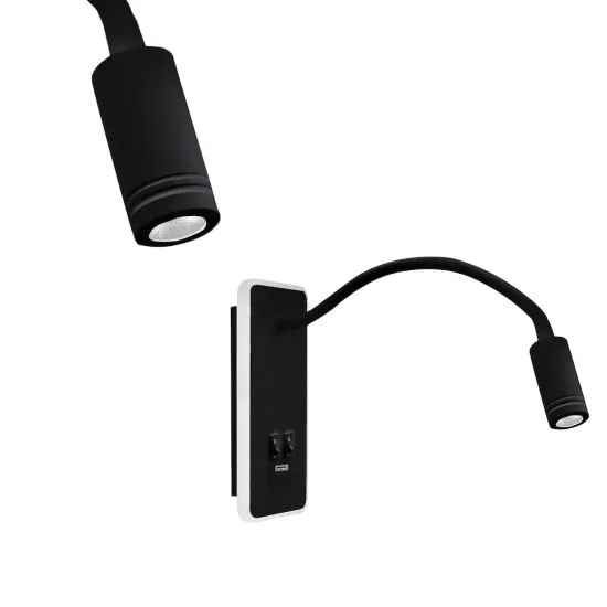 Milagro Base fekete LED fali lámpa  (MIL-ML63500) LED 1 izzós IP20