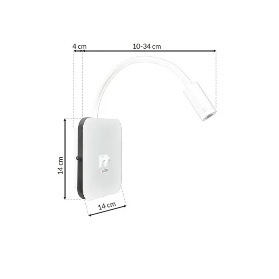Milagro Base fehér LED fali lámpa  (MIL-ML6351) LED 1 izzós IP20